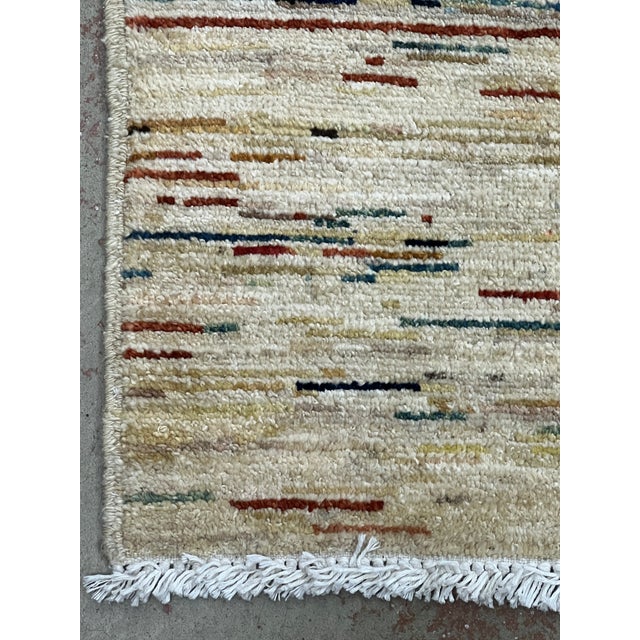 Tribal Afghan Striped Gabbeh Wool Rug 2’2” X 2’10” For Sale - Image 3 of 6