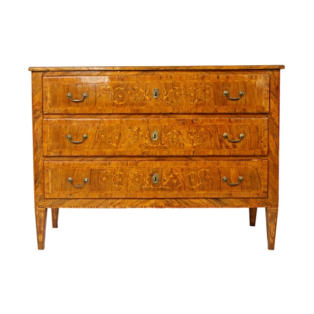 Inlaid Chest of Drawers, Northern Italy, 18th Century For Sale