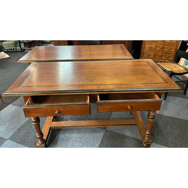 Oak Desk with Drawers For Sale - Image 11 of 16