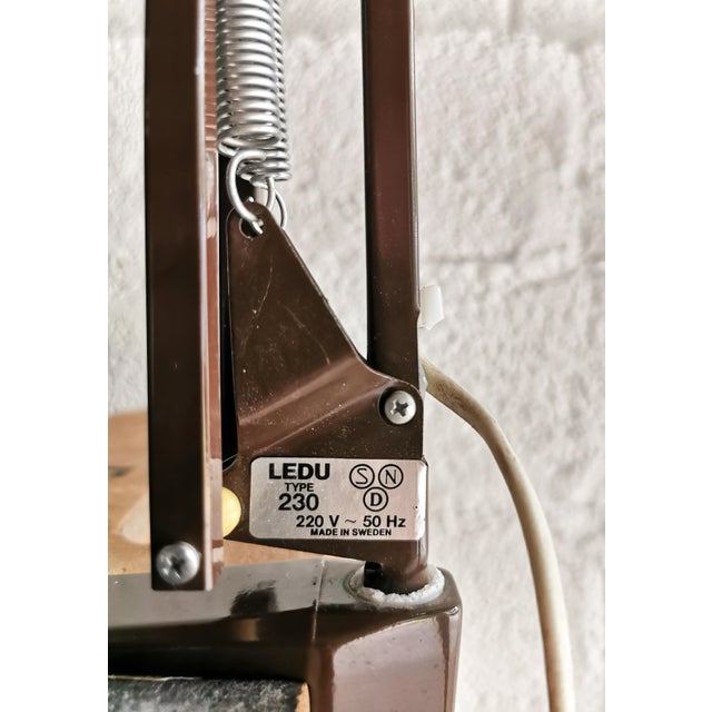 Mid-Century Brown Architect's Table Lamp from Ledu, 1960s-1970s For Sale - Image 10 of 12