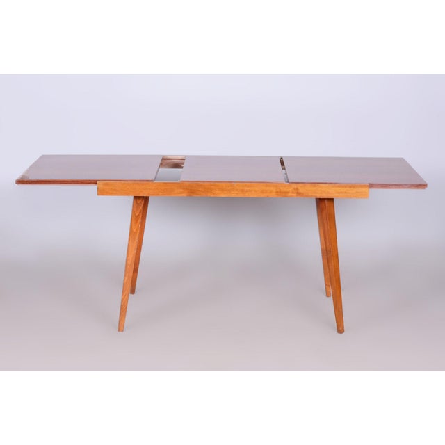 20th Century Folding Table in Beech, Mahogany & Veneer, Czech, 1960s For Sale - Image 11 of 16