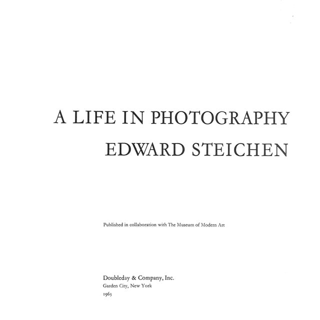 STEICHEN, Edward Doubleday & Company, Inc. 1963 11 1/2" x 10 1/4" Arguably one of the most influential American...