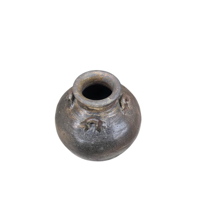 Brown Primitive Southeast Asian Pottery Vase For Sale - Image 8 of 8