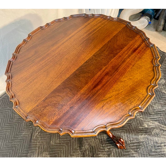 L. & J.G. Stickley, Inc. Late 20th Century L & J. G. Stickley Mahogany Pie Crust Tea Table With Flip Top For Sale - Image 4 of 18