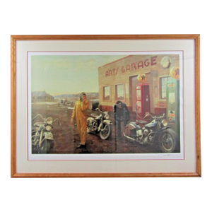 David Uhl Harley-Davidson "Change in the Weather" Large Framed Art Print