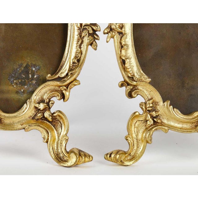 Pair of bronze photo frames, napoleon iii period. Pair of bronze photo frames, louis xv style, napoleon iii period, 19th...