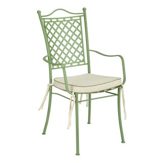 Italian Shedir Outdoor Chair in Hand-Forged Metal For Sale