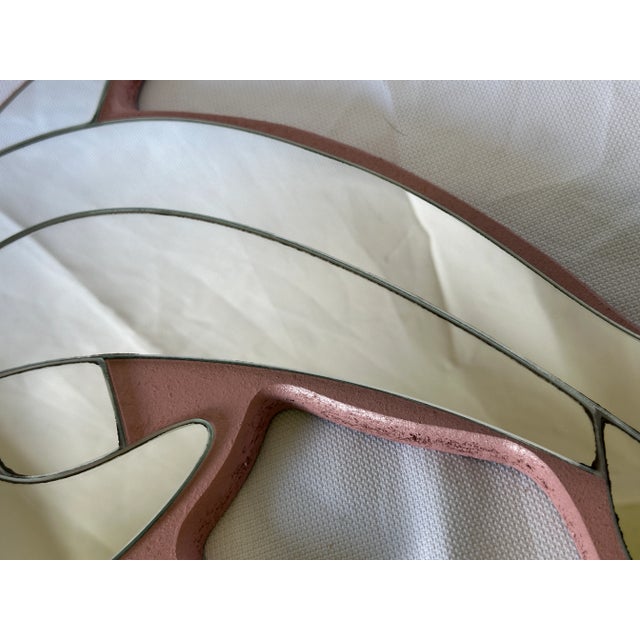 1980s Vintage 1980s Monumental Coastal Trim Dolphin Wall Mirror For Sale - Image 5 of 10