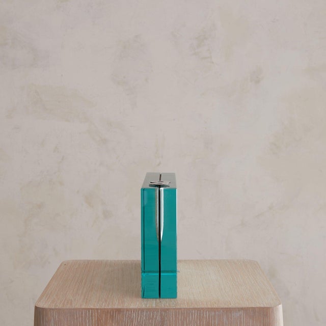 Italian Rectangular Crystal Vase by Pierangelo Gallotti & Luigi Radice, 1960s For Sale - Image 4 of 8