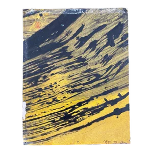 Don Ahn, Gestural Abstraction, Miniature Abstract Expressionist Korean Modernist Painting, 1995