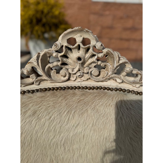 Wood Pair of Louis XV Style Carved Bergère Lounge Chairs For Sale - Image 7 of 15