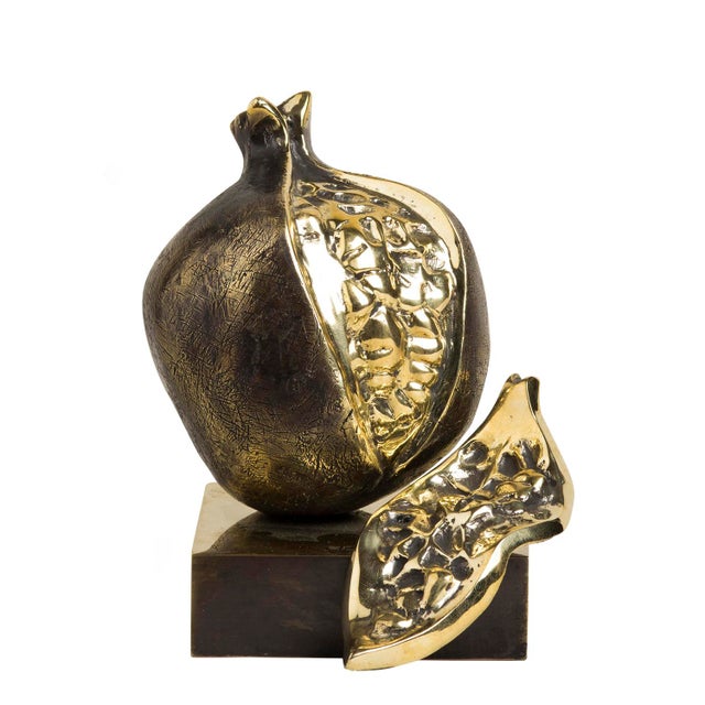 Pomegranate Bronze Sculpture For Sale - Image 4 of 4