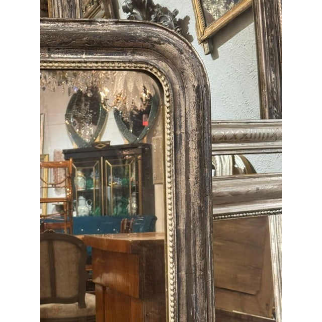 19th Century 19th C. French Silver Louis Philippe Mirror For Sale - Image 5 of 8