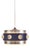Drum Pendant Lamp with Glass Rosettes, 1960s For Sale