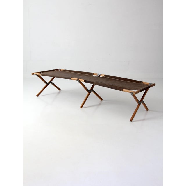 Vintage Byer Folding Campaign Style Camp Cot For Sale - Image 13 of 18