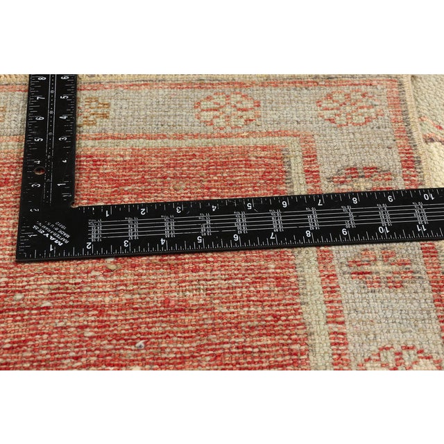 Vintage Red Turkish Oushak Rug Runner - 03'08 X 10'02 For Sale In Dallas - Image 6 of 9