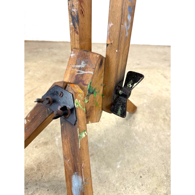 Vintage Winsor & Newton Solid Beechwood Tripod Artist’s Painting Easel For Sale - Image 10 of 12