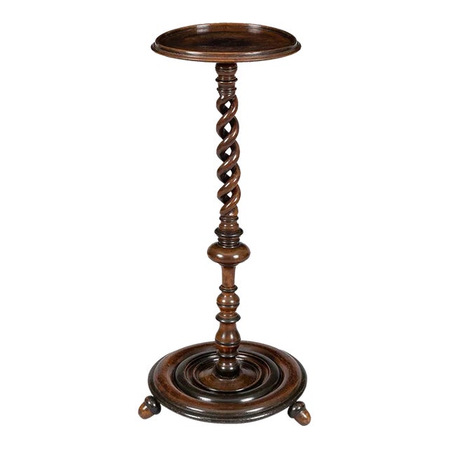 Early 19th Century English or French Walnut Torchere Plant Stand For Sale