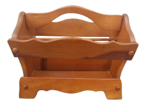 Vintage Maple Wood Magazines Rack