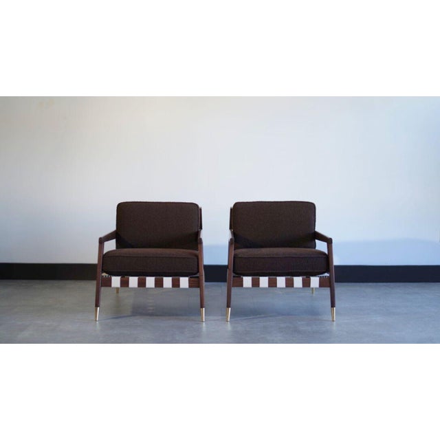 Walnut Lounge Chairs by Edmond J. Spence, Circa 1950s For Sale - Image 4 of 10