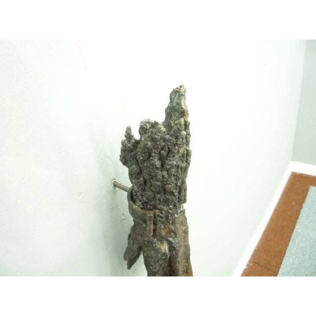 1920s Vintage Brutalist Wall Lamp in Iron, 1920s For Sale - Image 5 of 12