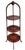 Chinoiserie Antique English Asian Style Red & Chinoiserie Painted Muffin Stand Etegere Table For Sale - Image 3 of 14