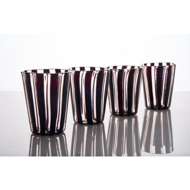 Italian Crystal Glasses from Mariana Iskra, 2004, Set of 4 For Sale - Image 3 of 5