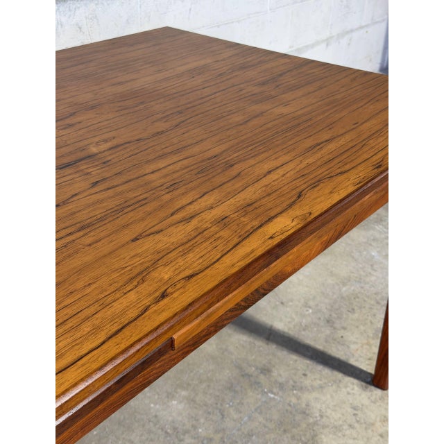 Rosewood Dining Table With Expandable Pull Out Draw Leaves Sejling Skabe Denmark 1960s For Sale - Image 9 of 12