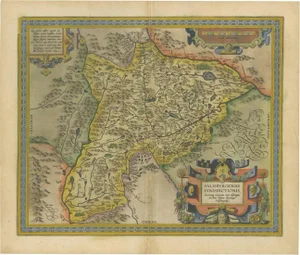 Antique Map of the Region of Salzburg by Ortelius 1606