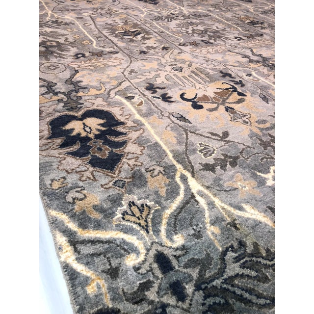 Abstract Hudson Rug, Light Blue 14x20 For Sale - Image 3 of 3