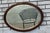 19th Century Victorian Oval Oak Wall Mirror Beveled Edge Antique Glass For Sale - Image 10 of 11