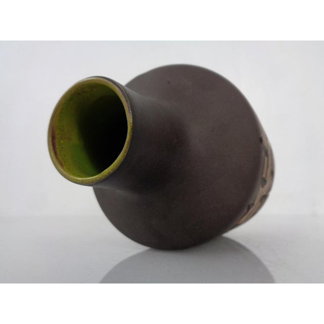 Brown Ceramic Model 3047 Vase from VEB Haldensleben, East Germany, 1960s For Sale - Image 8 of 14
