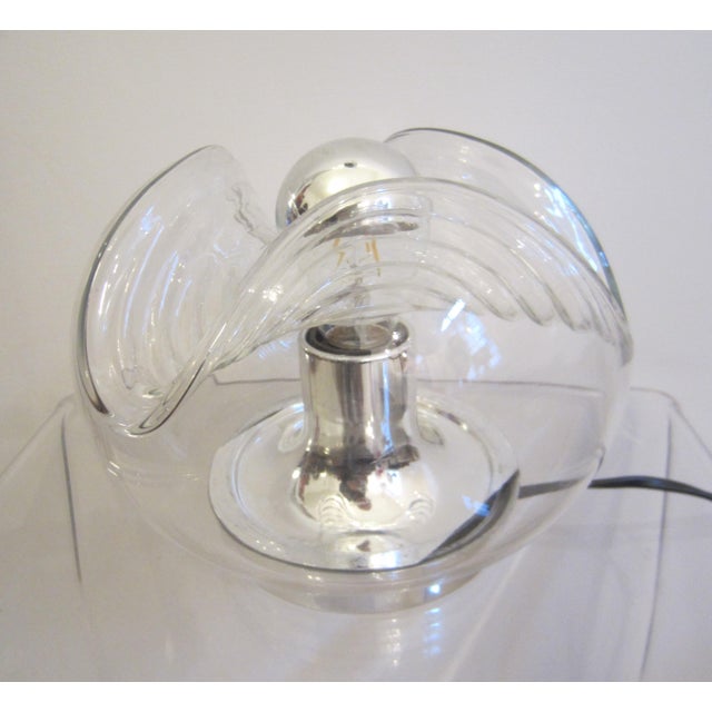 Glass Wave Fortuna Table Lamp by Koch / Loewy for Peill & Putzler For Sale - Image 3 of 6