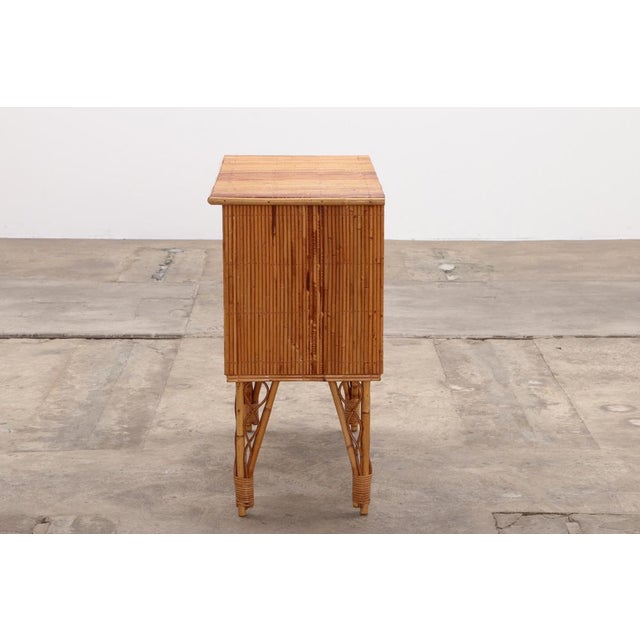 Vintage French Bamboo Display Cabinet, 1960s For Sale - Image 12 of 15