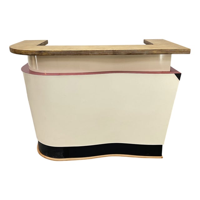 Vintage Bar in Oak and Formica, 1970s For Sale