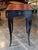 19th Century Ebonized Side Table With Red Leather Top For Sale - Image 4 of 9