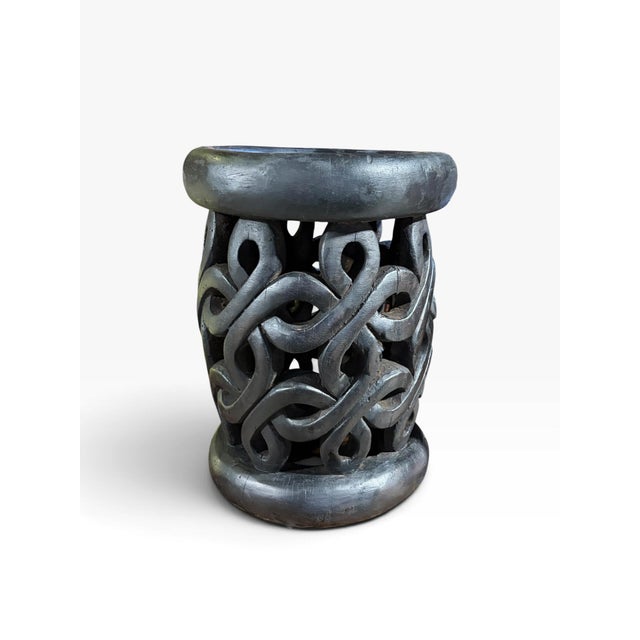 Unique Bamileke Royalty Stool/Table from Cameroon—an unusual find carved from a single piece of indigenous wood....