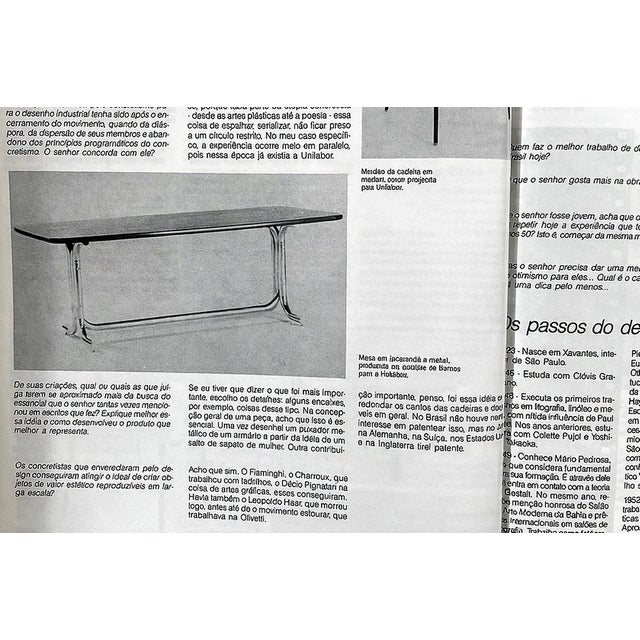 Geraldo de Barros “Torm” Conference Dining Table in Chrome & Brazilian Rosewood (Jacaranda), Brazil, 1970s – Lot 7 For Sale - Image 17 of 17