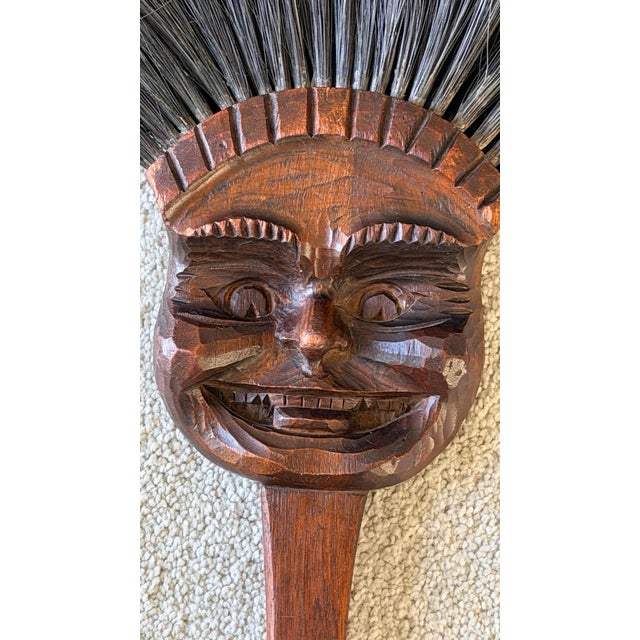 Folk Art Folk Art Carved Wood Hearth Brush - Biltmore Estate Industries For Sale - Image 3 of 11