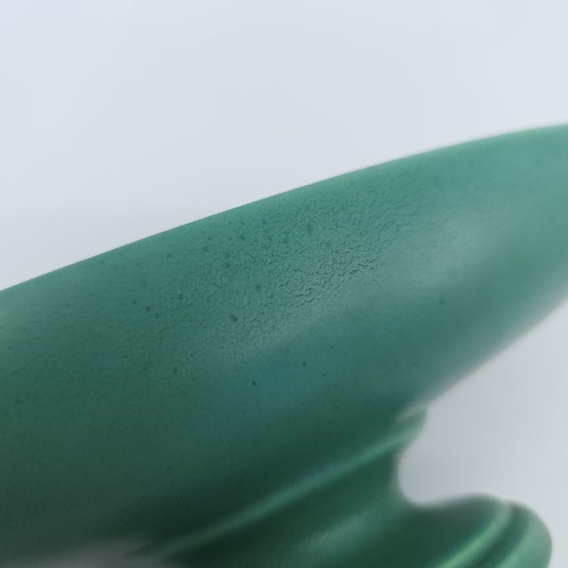 Vintage Royal Haeger Pottery Green Oval Pedestal Planter Dish For Sale In Cleveland - Image 6 of 11
