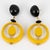 2000 - 2009 Angela Caputi Yellow Pop Art Inspired Resin Pierced Earrings - 2 Pieces For Sale - Image 5 of 6