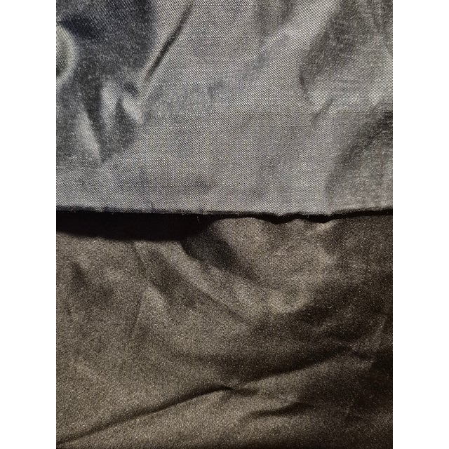 Textile Ralph Laren Double Sided Black Satin Fabric- 3 1/3 Yards For Sale - Image 7 of 7