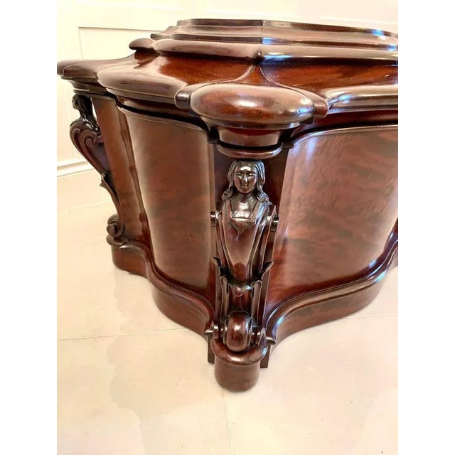 Antique William IV Mahogany Serpentine Shaped Wine Cooler For Sale - Image 6 of 18