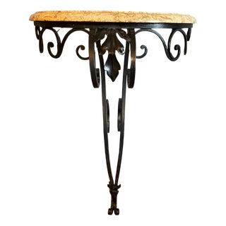 French Wall Table with Marble For Sale