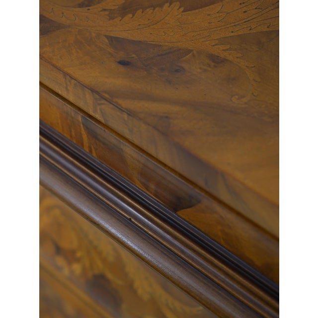 Italian Highly Inlaid Olivewood Fall Front Desk For Sale - Image 16 of 18