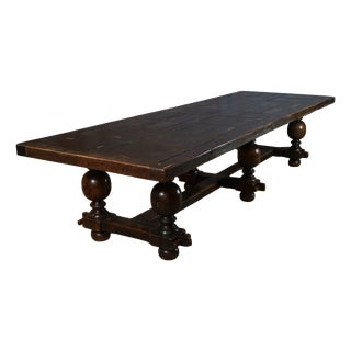 Oak Dining Table, 1930s For Sale