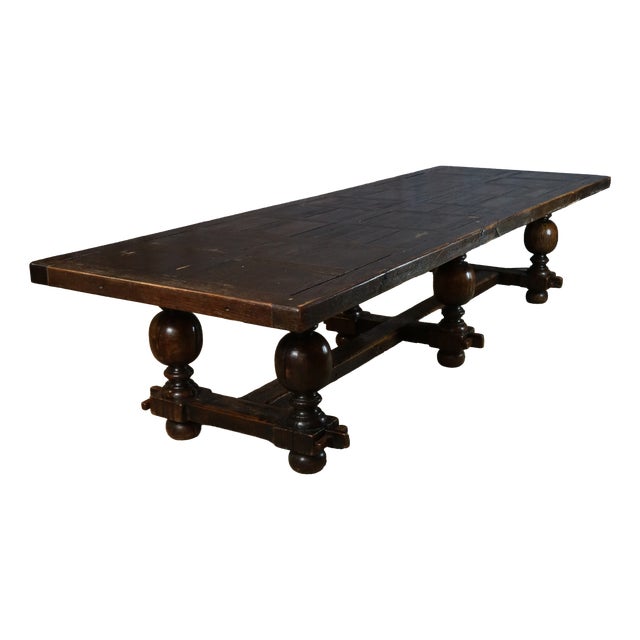 Oak Dining Table, 1930s For Sale