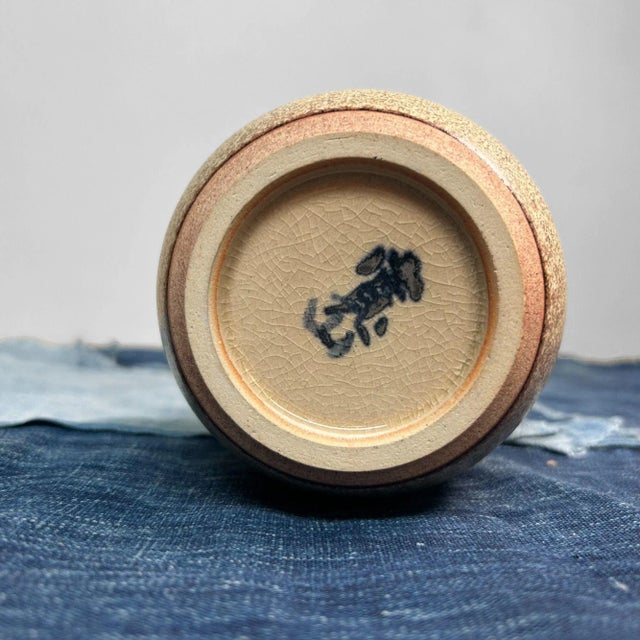 Ceramic Japanese Studio Mingei Ikebana Vase, 1970s For Sale - Image 7 of 11