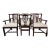 Late 20th Century Classic Chippendale Style Arm Chairs For Sale