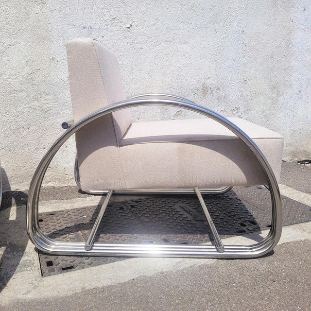 Large 20th Century Chrome Armchairs from Ralph Lauren, 1980s, Set of 2 For Sale - Image 18 of 18